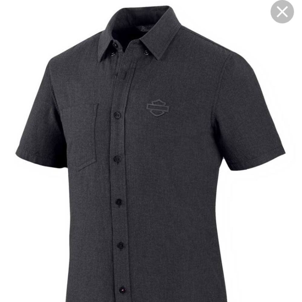 Harley Davidson slim fit black button shirt L NWT
